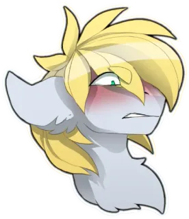 😡 81fbd18e 兽人, 卡通, 脸红, 肖像, 插画 telegram sticker