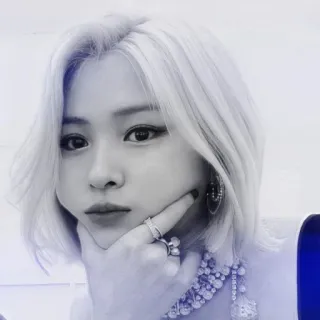 📘 f30b6370 woman, portrait, person, jewelry, blond hair, necklace telegram sticker