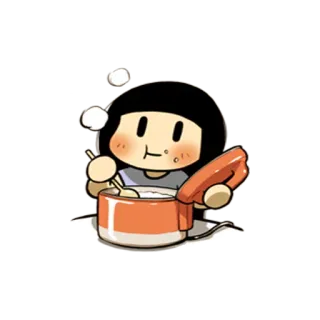 🍚 f18205a5 koken, cartoon, eten, mixer, schattig, personage telegram sticker