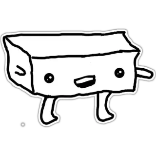 😄 0f9d8078 น่ารัก, การ์ตูน, กล่อง, ตัวละคร, ภาพประกอบ, เรียบง่าย telegram sticker