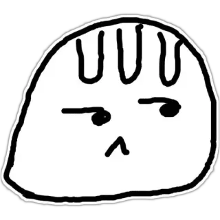 😒 2022ba6f หน้า, การ์ตูน, สีหน้า, อารมณ์, เรียบง่าย, เส้นขยุกขยิก telegram sticker