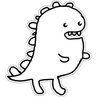 😆 5ffb638e ไดโนเสาร์, การ์ตูน, น่ารัก, สัตว์, สติกเกอร์, สัตว์เลื้อยคลาน telegram sticker