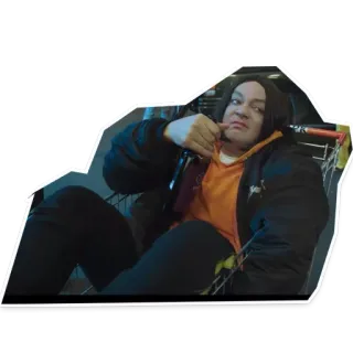 😍 13216344 购物车, 女人, 肖像, 黑发, 休闲 telegram sticker