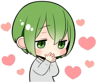 🥰 49452f53 Anime, Lucu, Hati, Chibi, Kawaii telegram sticker