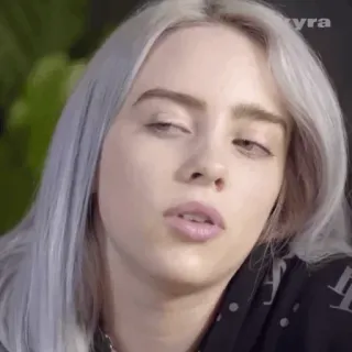 🕷 03b22c73 Billie Eilish chanteuse, célébrité, personne, femme, musique, pop star, Billie Eilish telegram sticker
