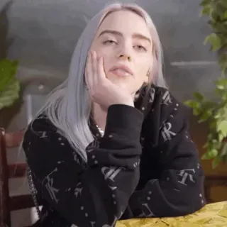 🕷 1cc4d715 Billie Eilish chanteur, célébrité, Billie Eilish, pop star, musicien, jeune adulte telegram sticker