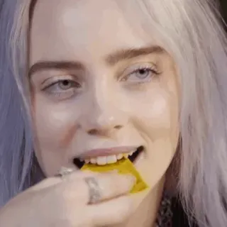 🕷 8e976f24 Billie Eilish chanteur, musique pop, Billie Eilish, musicien, femme telegram sticker