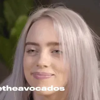 🕷 9c545bf3 Billie Eilish etheavocados Billie Eilish, chanteuse, pop star, célébrité, etheavocados telegram sticker