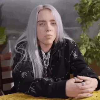 🕷 c383e527 Billie Eilish chanteur, musicien, célébrité, pop star, Billie Eilish telegram sticker