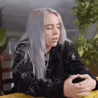 🕷 def1133e Billie Eilish Billie Eilish, chanteuse, célébrité, pop star, portrait, personne telegram sticker