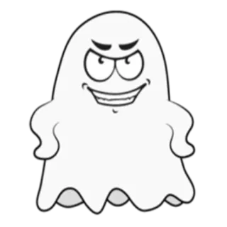 😏 501509ed fantasma, dibujos animados, tenebroso, Halloween, personaje, siniestro telegram sticker