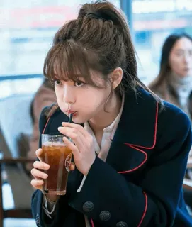 🙄 da8f2f1a ผู้หญิง, ดื่ม, กาแฟ, ภาพเหมือน, หางม้า, เครื่องดื่ม telegram sticker