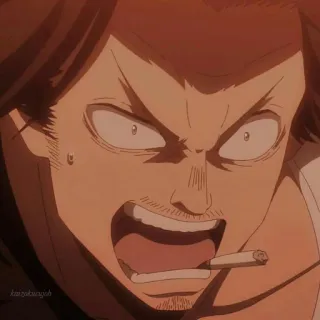 🗡 03c49071 anime, uomo, sigaretta whatsapp sticker