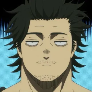 🗡 1202ab76 Yami Sukehiro Black Clover Anime, Black Clover, Yami Sukehiro, Espressione, Manga whatsapp sticker