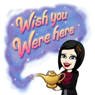😢 f64c96ef Wish you Were here desiderio, cartone animato, lampada, genio whatsapp sticker