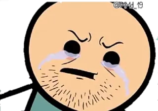 😭 168a858a การ์ตูน, ร้องไห้, เศร้า, อารมณ์, หน้า telegram sticker