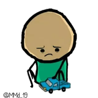 😔 1729a46d @MMd_19 การ์ตูน, เศร้า, รถ, Cyanide & Happiness telegram sticker