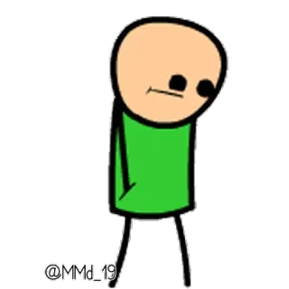 🙁 50b35972 @MMD_19 Cyanide and Happiness, การ์ตูน, คนติด, ตลก, มีม telegram sticker