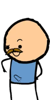 😉 033ec99d 卡通, 胡子, 人物, 火柴人 telegram sticker