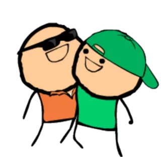 😍 3eec2c59 卡通, 友谊, Cyanide and Happiness, 幽默 telegram sticker