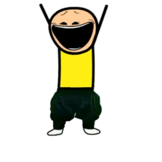 😃 6891b837 卡通, 火柴人, 搞笑, 笑, 表情包, 快乐 telegram sticker