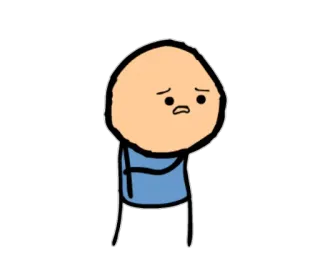 😑 74da37af 卡通, 伤心, 火柴人, Cyanide and Happiness telegram sticker