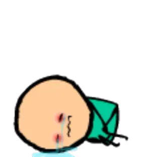 😢 bb379c81 伤心, 哭泣, 情绪化, 卡通, 火柴人, 沮丧 telegram sticker