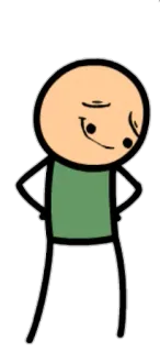 😏 c20535a7 Cyanide and Happiness, 卡通, 得意, 火柴人 telegram sticker