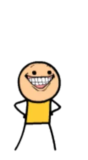 😆 ea63d4b7 卡通, 火柴人, 微笑, 氰化物欢乐秀 telegram sticker