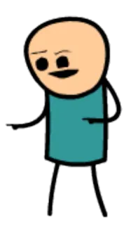 😐 f05f5460 Cyanide and Happiness, 卡通, 火柴人, 幽默, 黑色幽默 telegram sticker