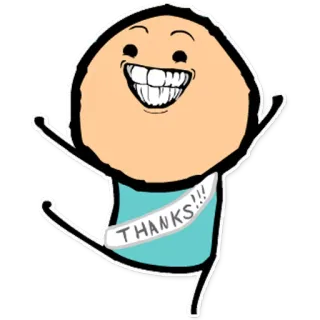 😃 db892bb9 THANKS!!! terima kasih, cyanide and happiness, kartun, humor, salam whatsapp sticker