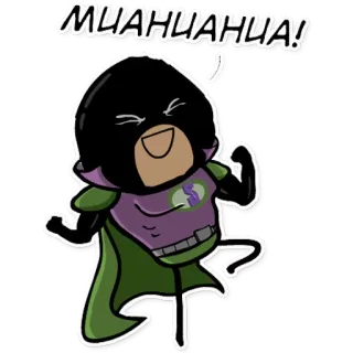 🃏 fbdfeaa7 МЧАНЧАНЦА! kartun, superhero, topeng, jubah, kegembiraan whatsapp sticker
