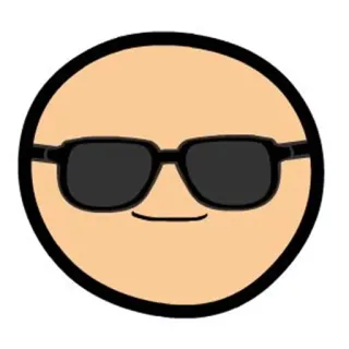 😎 2f539a92 サングラス, 絵文字, クール, 顔 telegram sticker