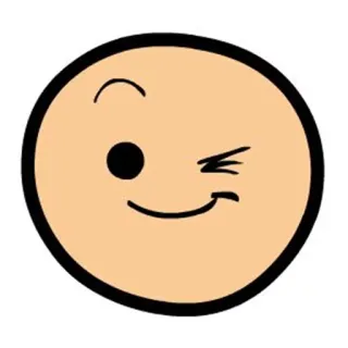 😉 37e92f8a 絵文字, ウインク顔, 笑顔, 漫画の顔 telegram sticker