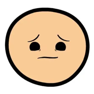 🙁 ab129178 悲しい, 顔, ステッカー, 感情 telegram sticker