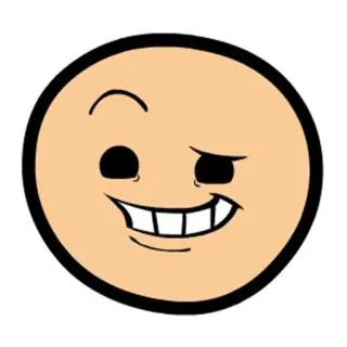 😁 d5f64140 ニヤリ, 絵文字, 顔, 表情, Cyanide & Happiness telegram sticker