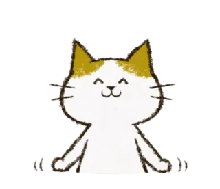 😊 b5d6ac99 kot, słodki, zwierzę, szczęśliwy, kreskówka telegram sticker