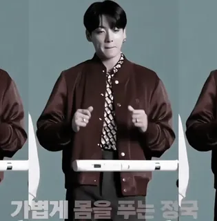 🕺 da9d9313 Jungkook 가볍게 몸을 푸는 정국 K-pop, BTS, Чонгук, Корейский, Певец, Музыка whatsapp sticker