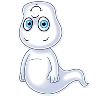 🙃 760ae9b7 geest, cartoon, sticker, schattig, vriendelijk telegram sticker