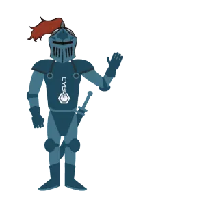 😊 4ecce1ac knight, armor, medieval, cartoon, character, warrior telegram sticker