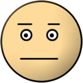 😐 24758b6f Emoji, Gezicht, Onverschillig, Geel, Cirkel telegram sticker