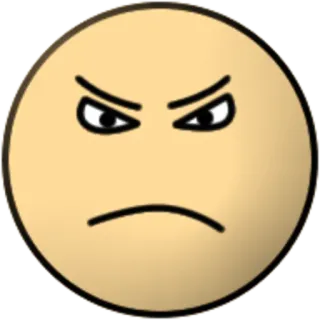 😠 40889797 boos, emoji, gezicht, uitdrukking, knorrig, stemming telegram sticker