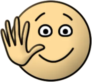 🤚 837a1d03 Emoji, Zwaaien, Smiley, Hallo, Cartoon, Groet telegram sticker