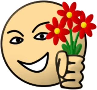 🌻 a55f3de1 Emoji, Bloemen, Lachend, Cartoon telegram sticker