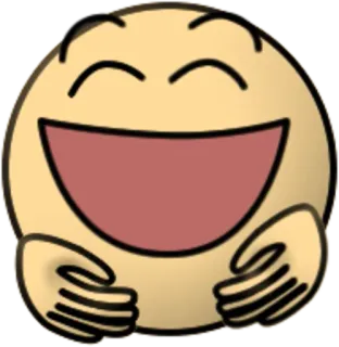 🤣 d2cb68e9 Emoji, Blij, Knuffel, Cartoon, Leuk telegram sticker
