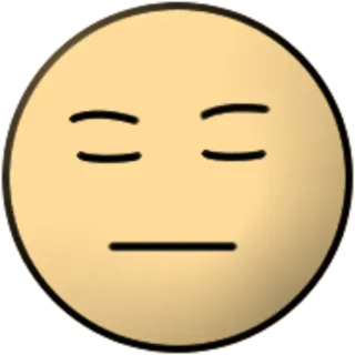 😐 e2cc621f emoji, uitdrukkingsloos, gezicht, neutraal, geel telegram sticker