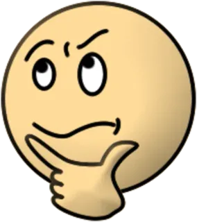 🤔 ec6d9540 denken, emoji, nadenken, vraag, idee, nieuwsgierig telegram sticker