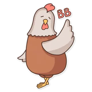 🤝 0a5ad4cb BB kip, dier, schattig, vogel, cartoon telegram sticker