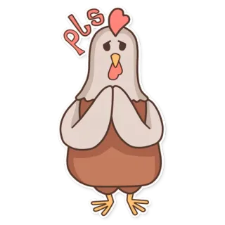 🙄 d25ac5b4 pls kip, smekend, schattig, dier, verzoek, alstublieft, cartoon telegram sticker