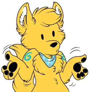 😗 d221203e Furry, Dier, Cartoon, Hond, Schattig telegram sticker